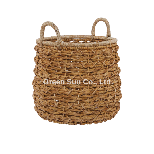 Water hyacinth storage basket